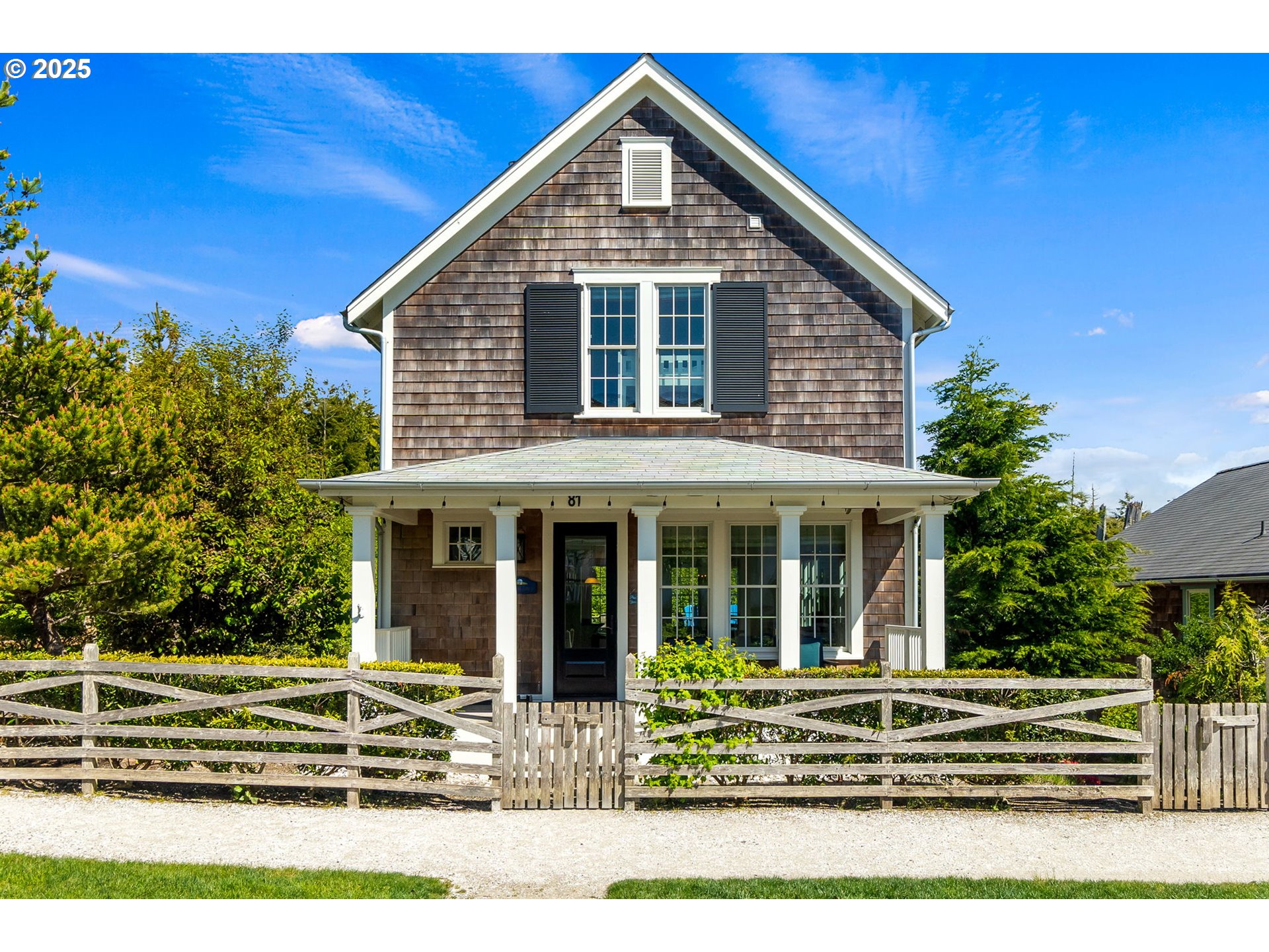 a front view of a house with a porch