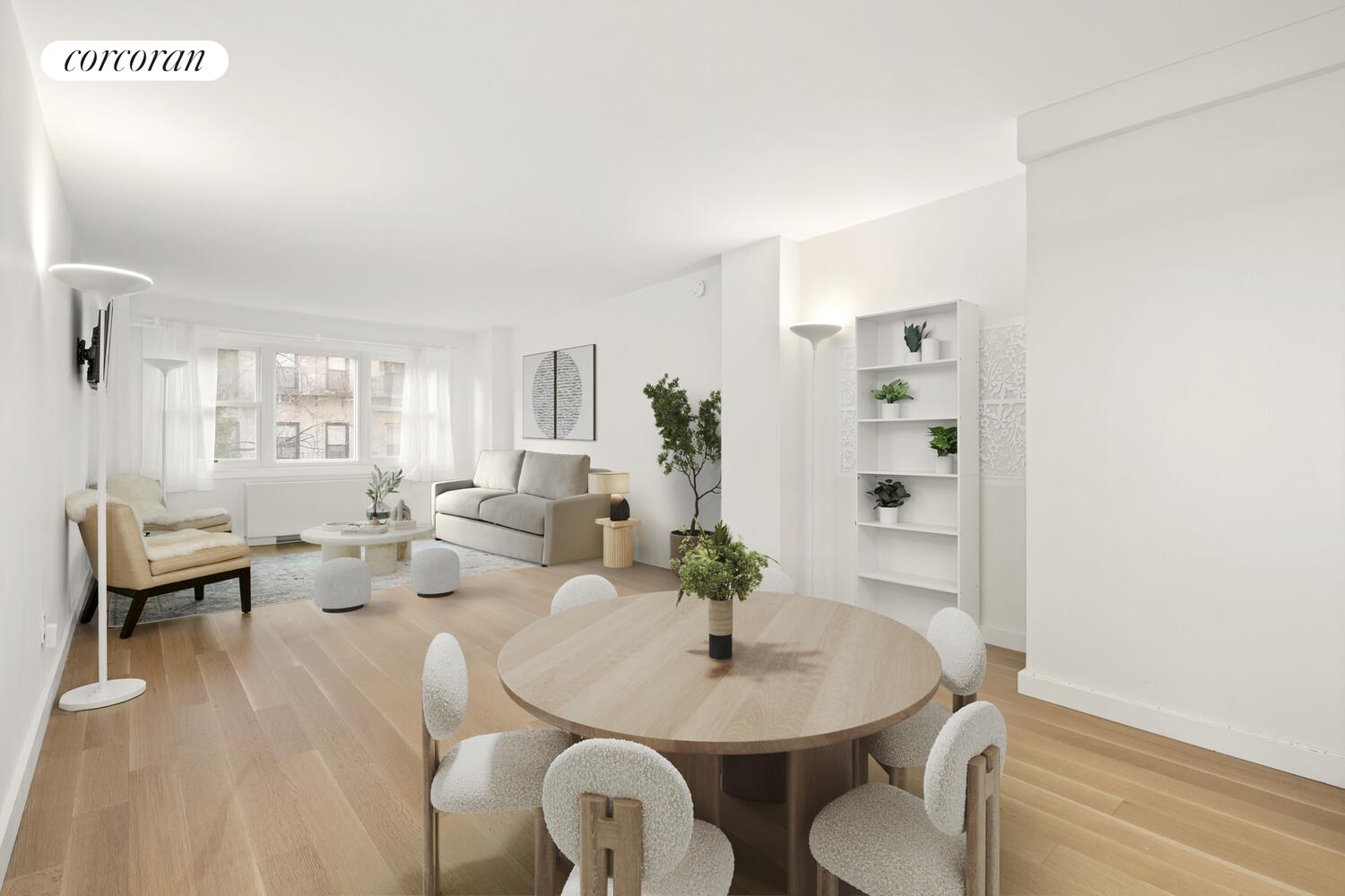 520 East 76th Street, Unit 4H Manhattan, NY 10021 - Photo 3 of 10 a living room with furniture and wooden floor