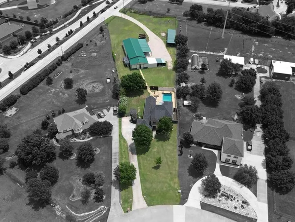 an aerial view of multiple house