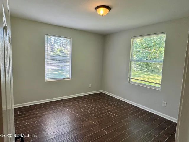 an empty room with a window