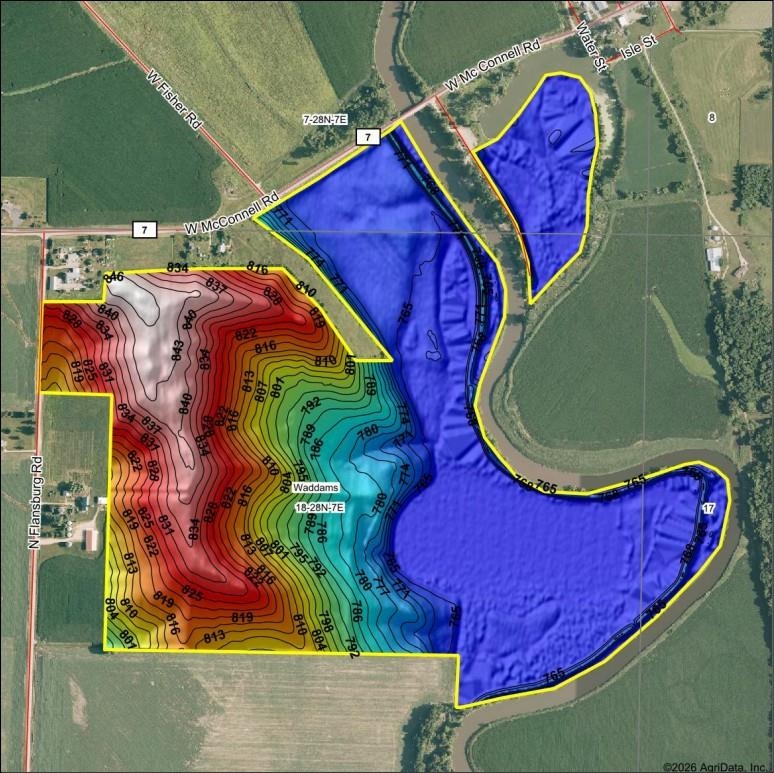197.69-acres North Flansburg Road McConnell, IL 61050 - Photo 26 of 26 an aerial view of a swimming pool a yard and mountain view