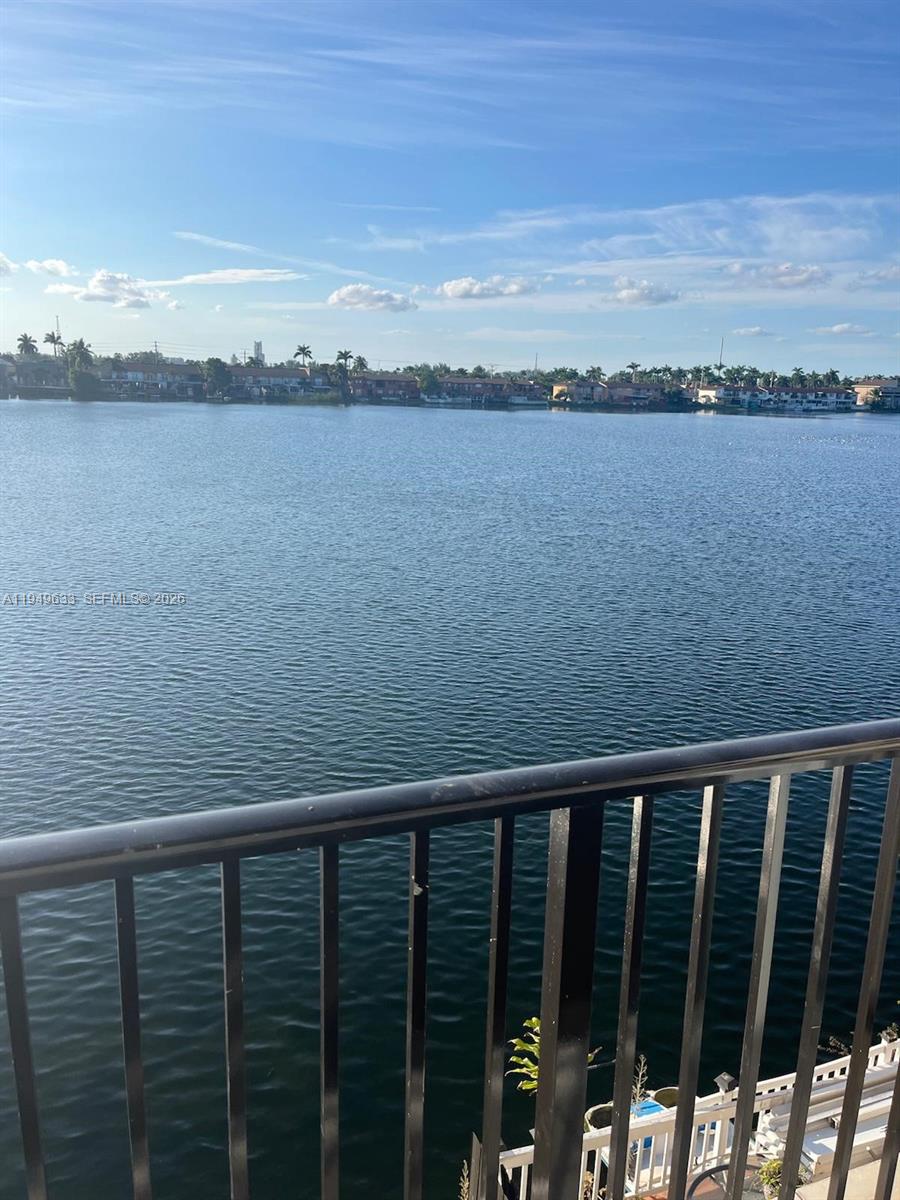 a balcony with an ocean view