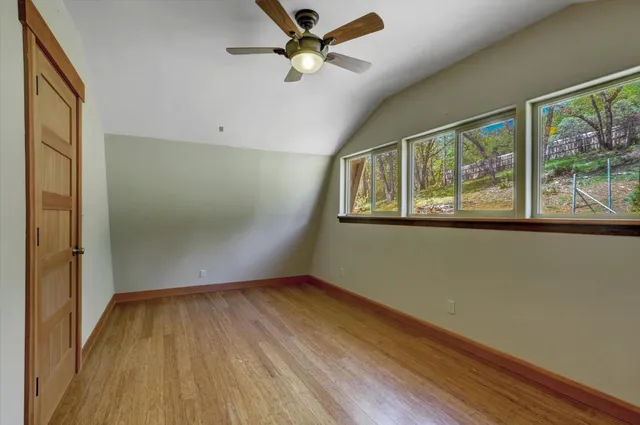 a view of a yard with a tree