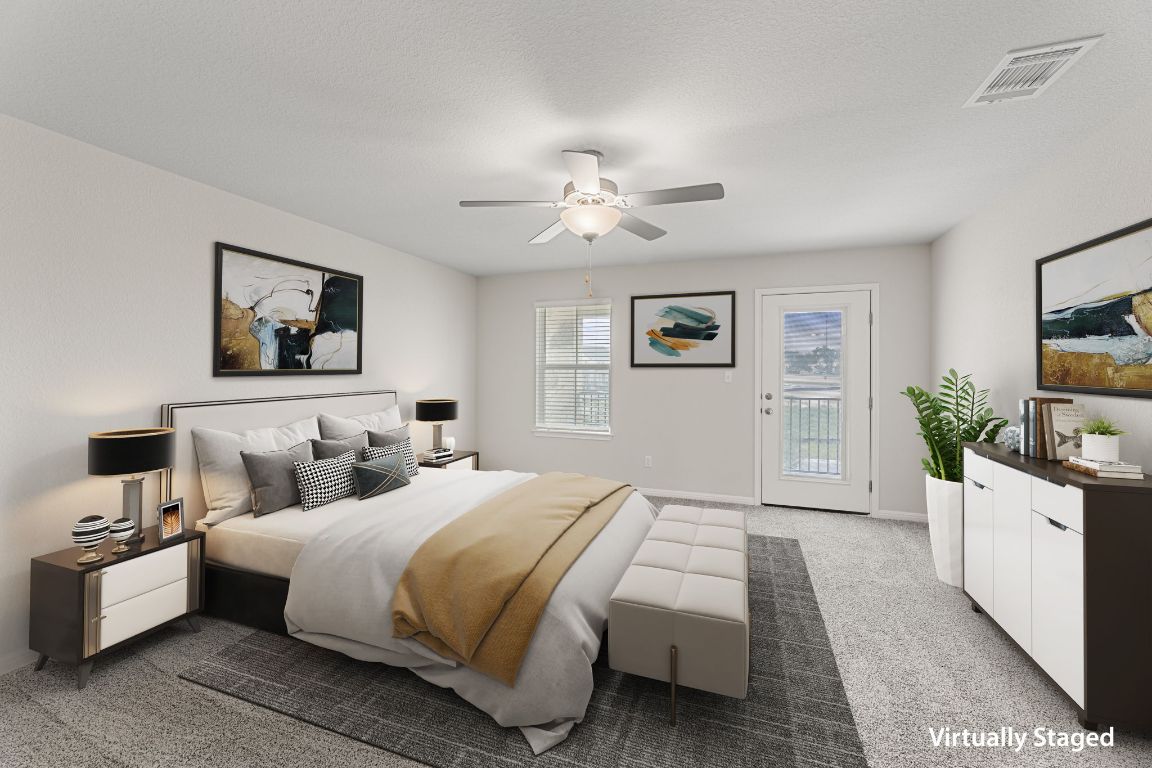 354 Lost Mine Peak Lane Dripping Springs, TX 78620 - Photo 18 of 26 Main bedroom virtually staged.