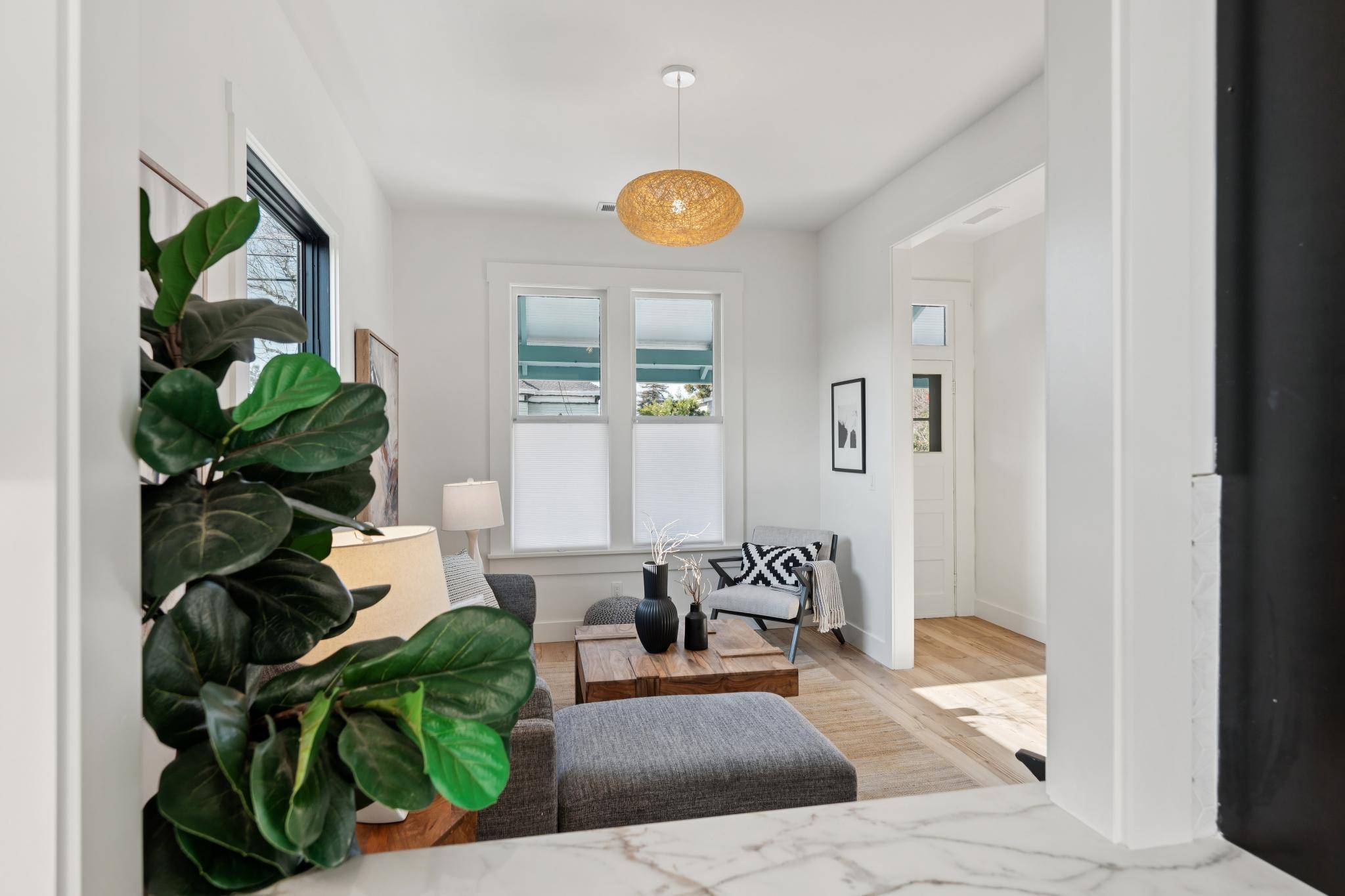 1308 Court Street Alameda, CA 94501 - Photo 32 of 60 Living area with light wood-style floors and healthy amount of natural light