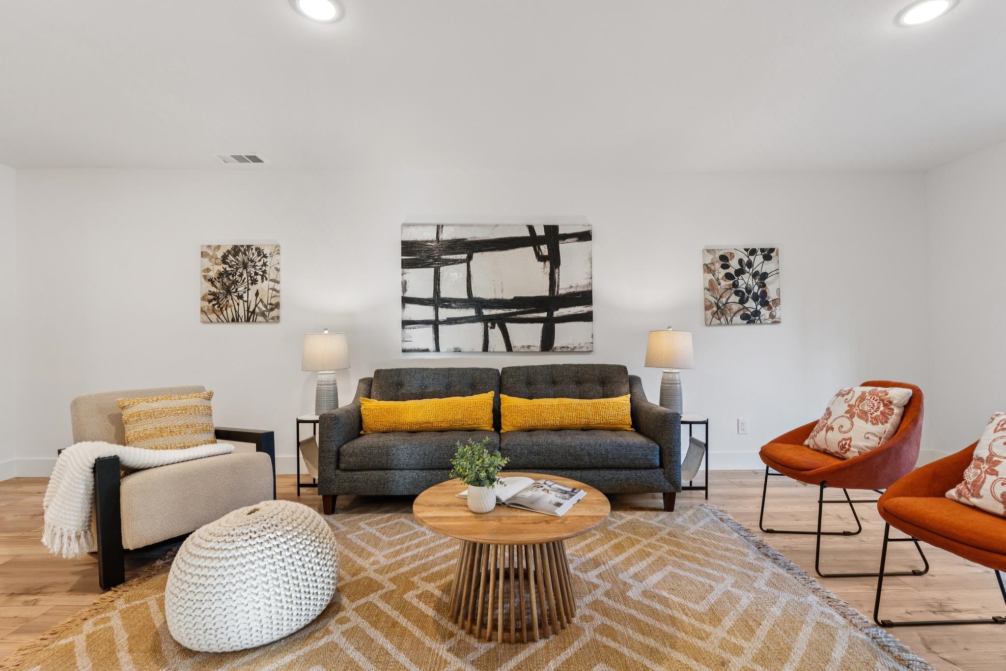 1308 Court Street Alameda, CA 94501 - Photo 44 of 60 Living area featuring wood finished floors and recessed lighting