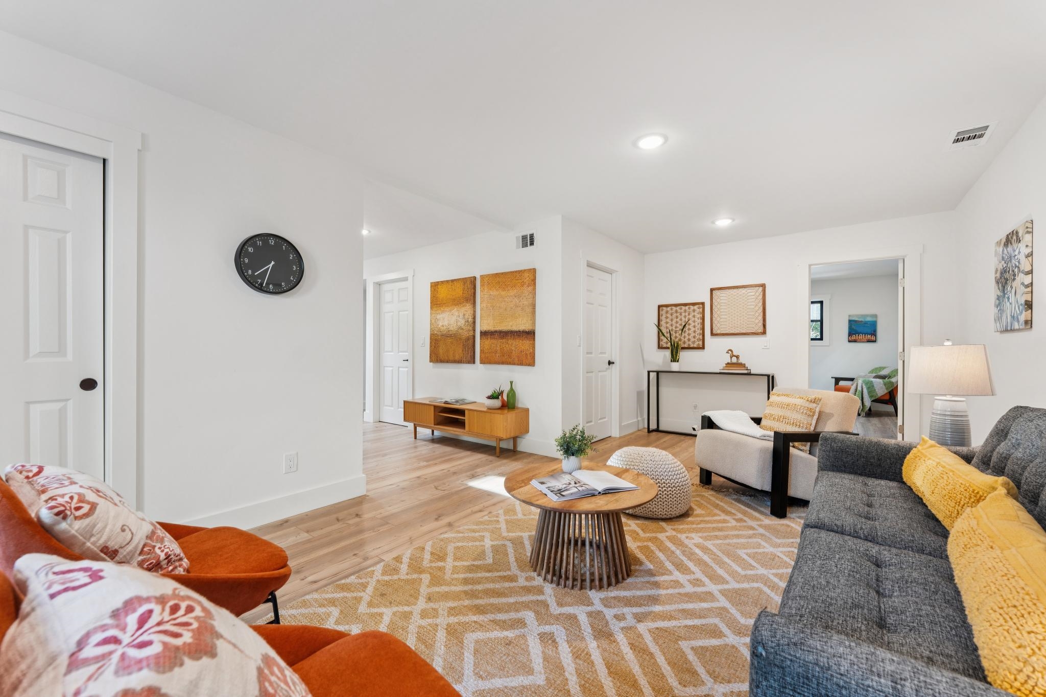 1308 Court Street Alameda, CA 94501 - Photo 47 of 60 Living room featuring light wood-type flooring and recessed lighting