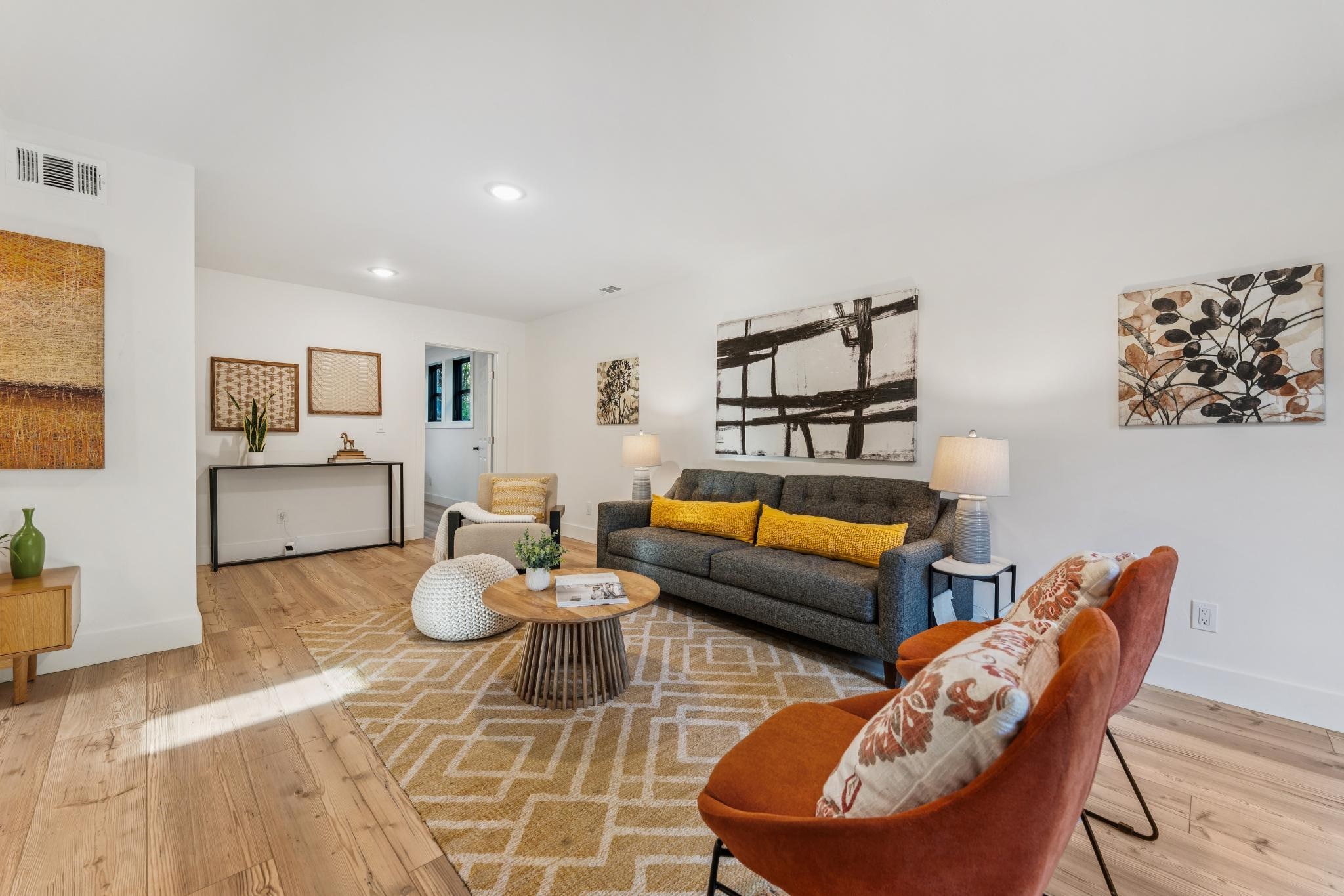 1308 Court Street Alameda, CA 94501 - Photo 48 of 60 Living room with light wood-style flooring and recessed lighting