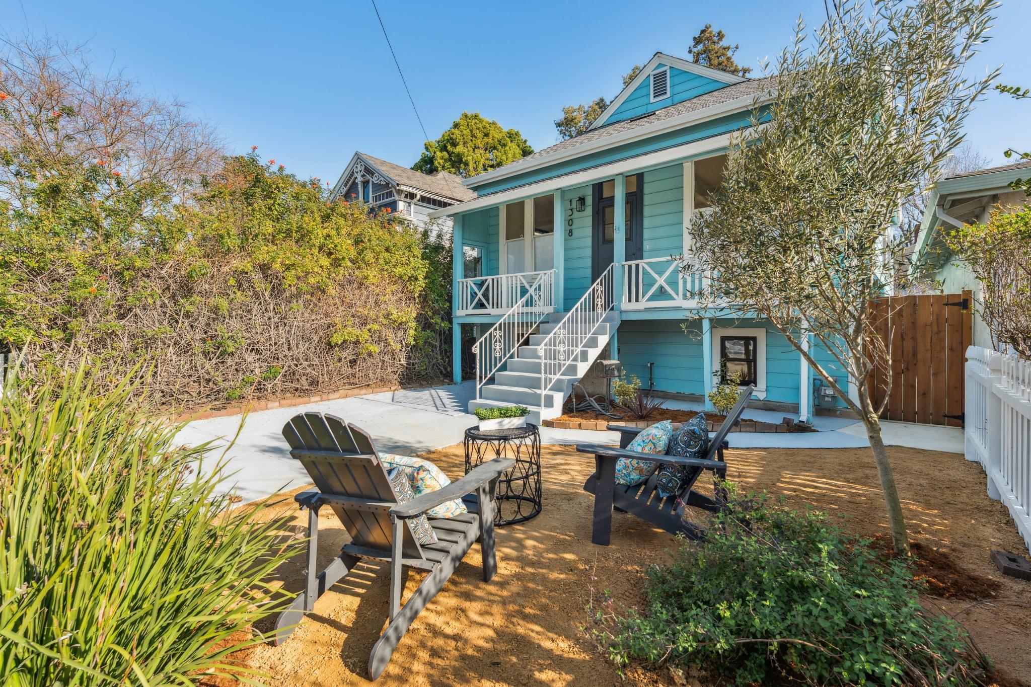 1308 Court Street Alameda, CA 94501 - Photo 5 of 60 Rear view of house with a porch and a patio area