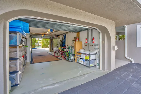 a view of a lake with a city