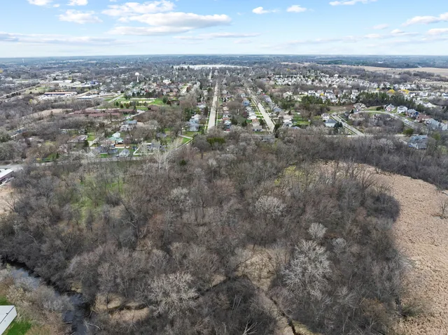 an aerial view of multiple house