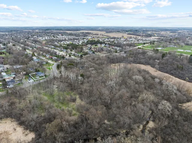 an aerial view of multiple house