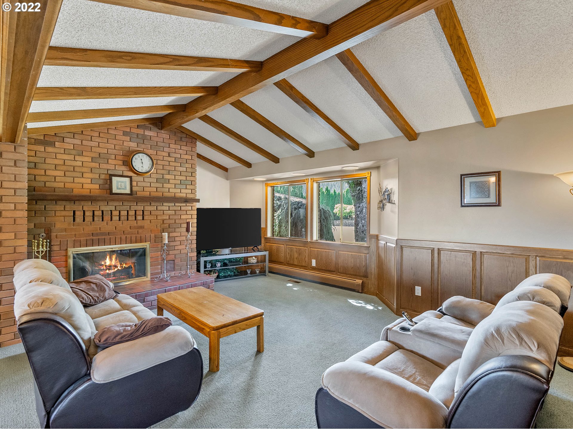 38000 Southwest Nursery Road Cornelius, OR 97113 - Photo 10 of 40 a living room with furniture and a fireplace