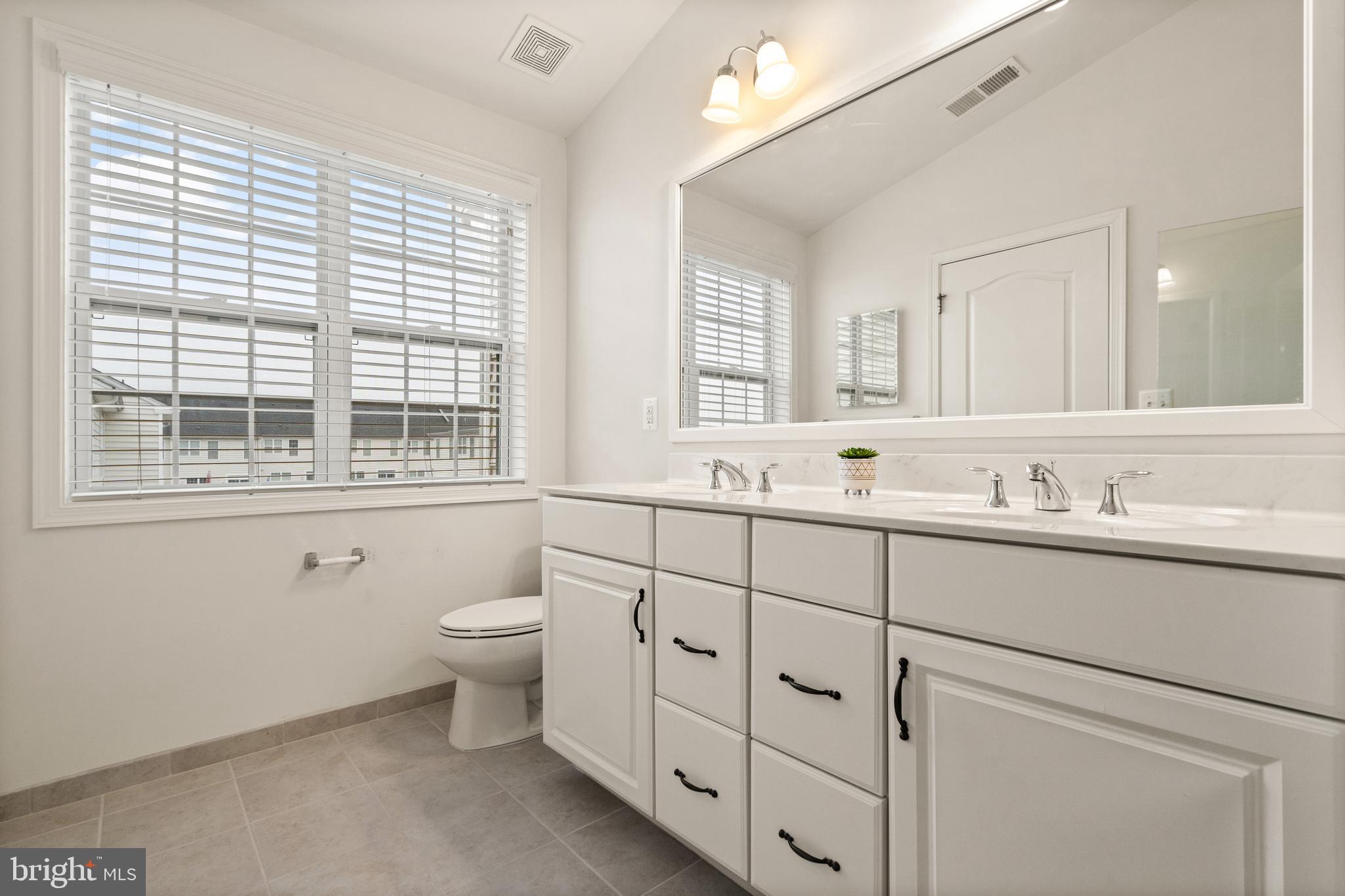 42988 Atoka Manor Terrace Ashburn, VA 20148 - Photo 34 of 47 a bathroom with double sink a toilet and a window