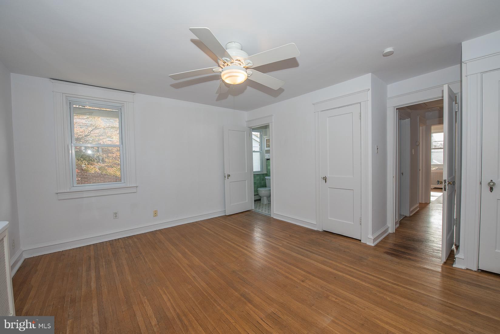 623 Kenilworth Road Ardmore, PA 19003 - Photo 16 of 22 Master Bedroom with hardwood floors & ceiling fan