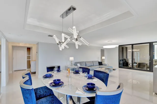 a view of a balcony with furniture