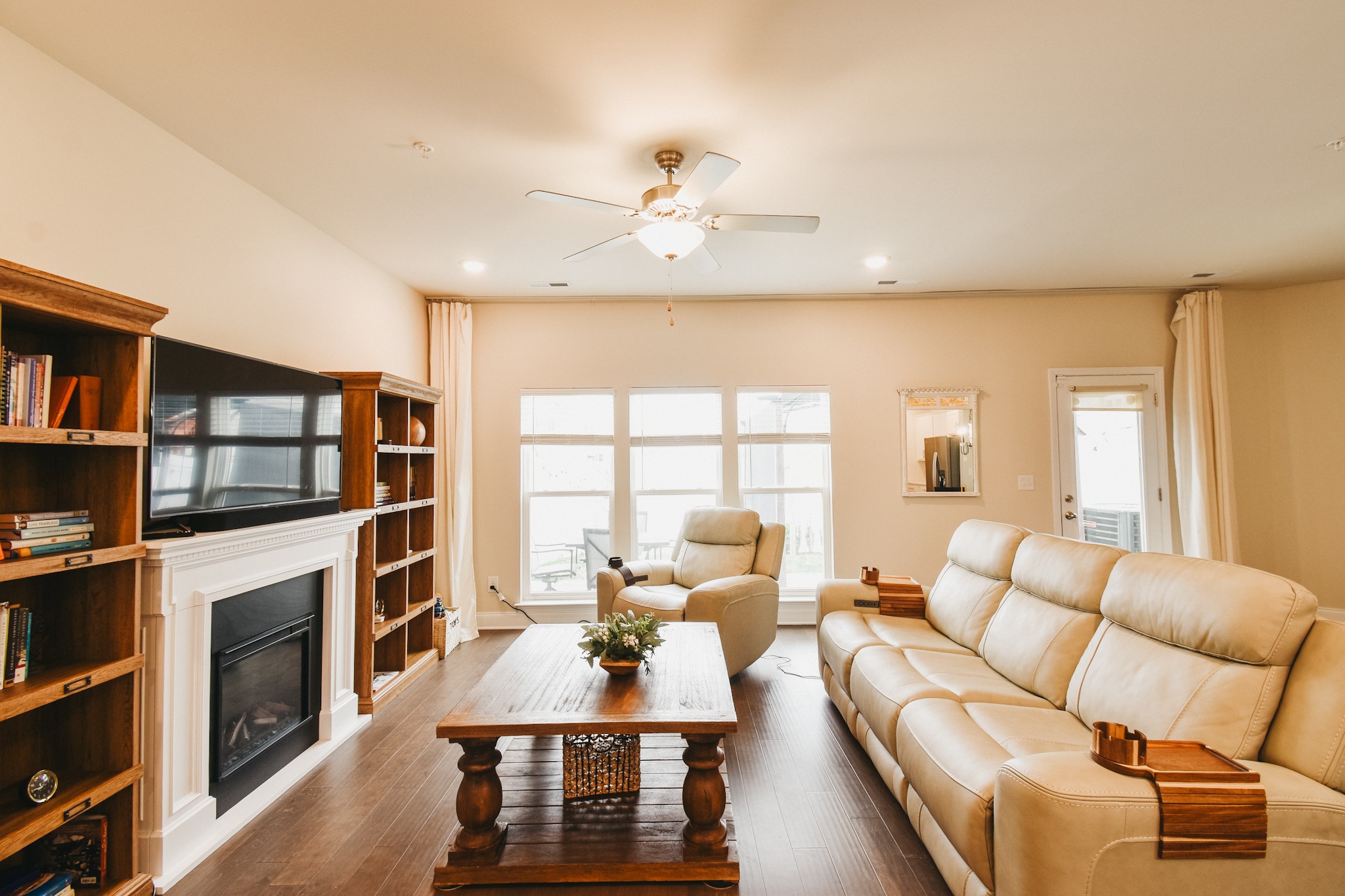 1251 June Wilde Ridge Spring Hill, TN 37174 - Photo 20 of 75 a living room with furniture fireplace and flat screen tv