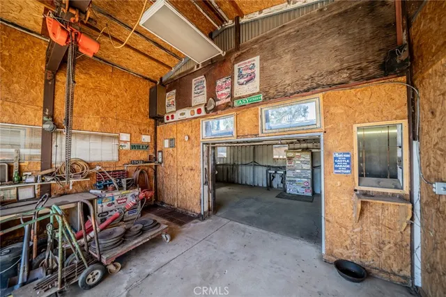 a view of a storage room