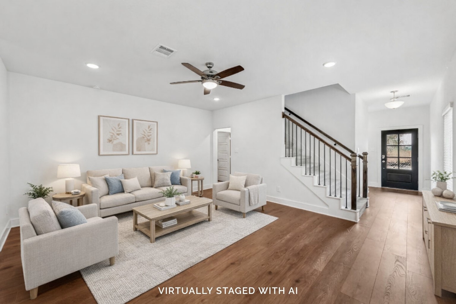 20518 Draper Road Tomball, TX 77377 - Photo 3 of 46 a living room with furniture and wooden floor