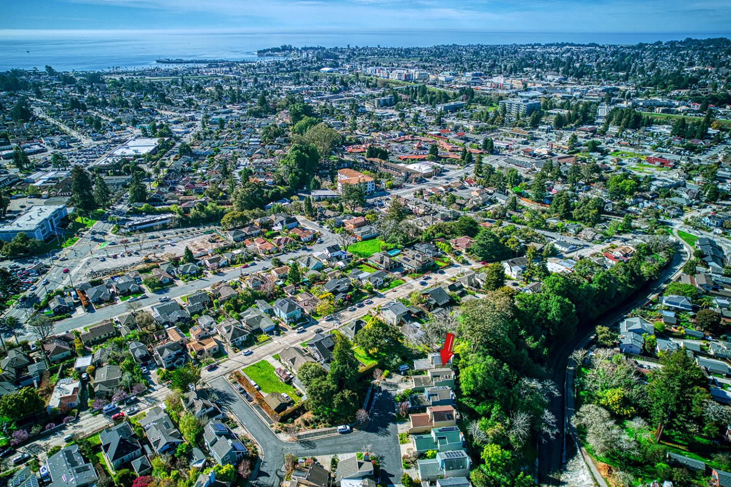 11 Berkeley Court Santa Cruz, CA 95062 - Photo 44 of 50 an aerial view of residential houses with outdoor space and trees