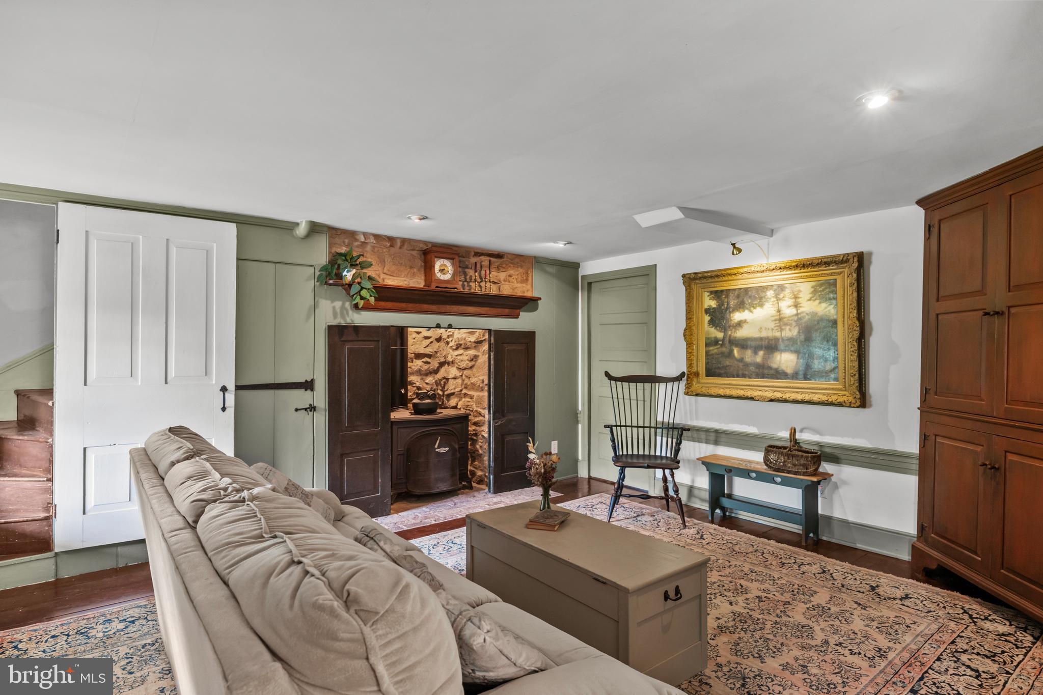 139 Mine Road Oley, PA 19547 - Photo 41 of 86 a living room with furniture and a flat screen tv