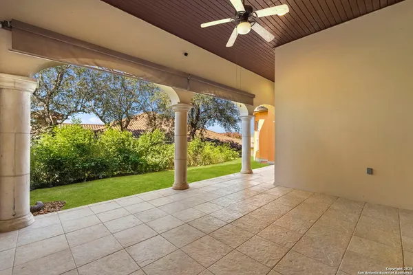 a house view with a outdoor space