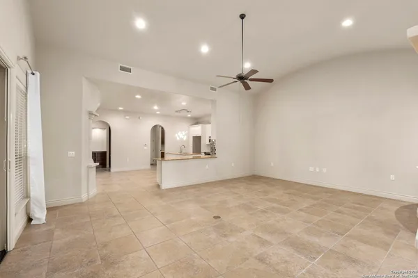a view of a livingroom with a staircase