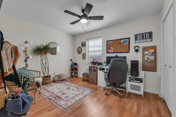a workspace with furniture workspace and a window