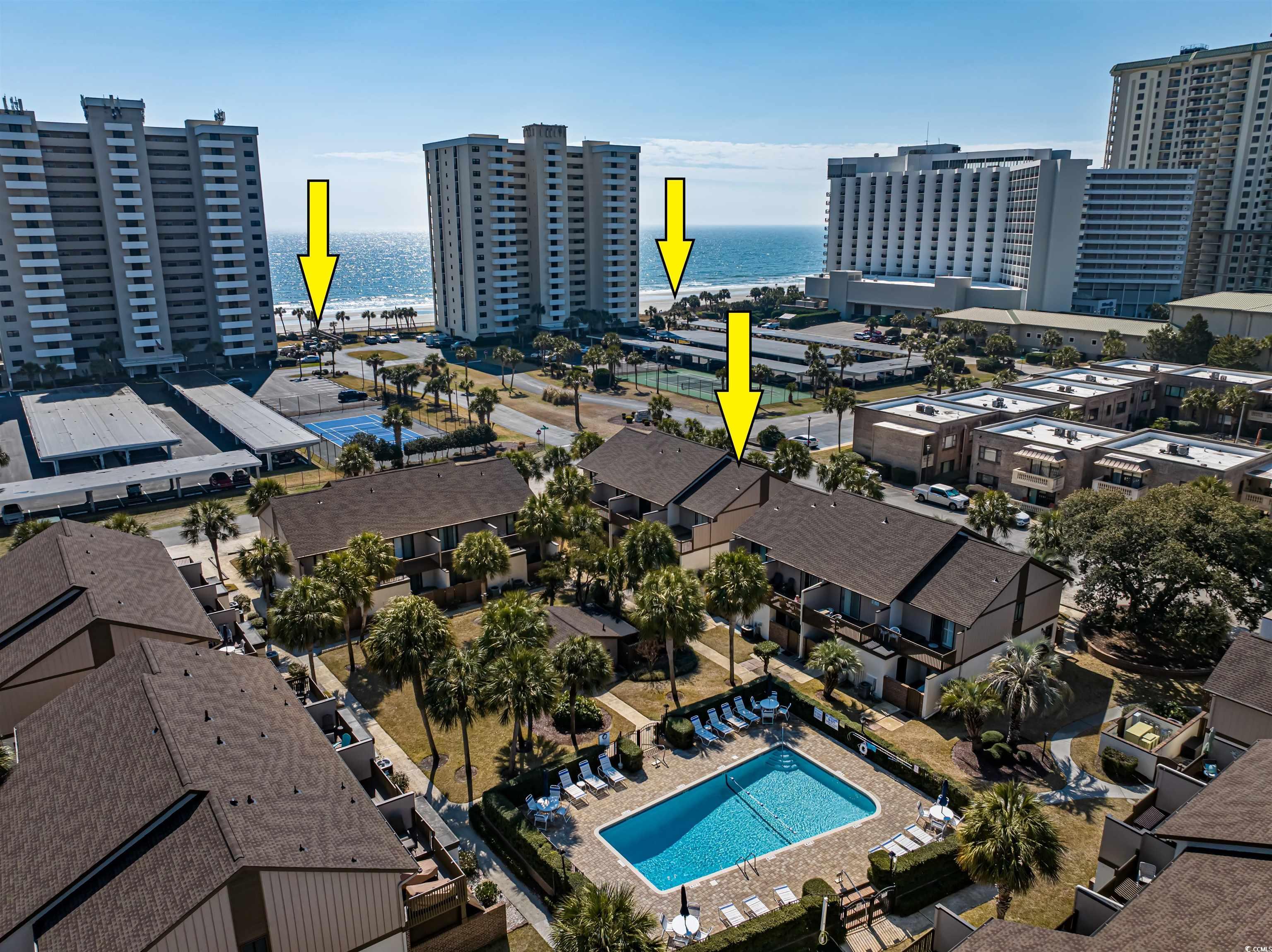 10200 Lakeshore Drive, Unit 16 Myrtle Beach, SC 29572 - Photo 12 of 36 Drone / aerial view featuring a water view and a view of city