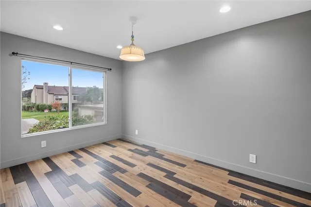 an empty room with a window