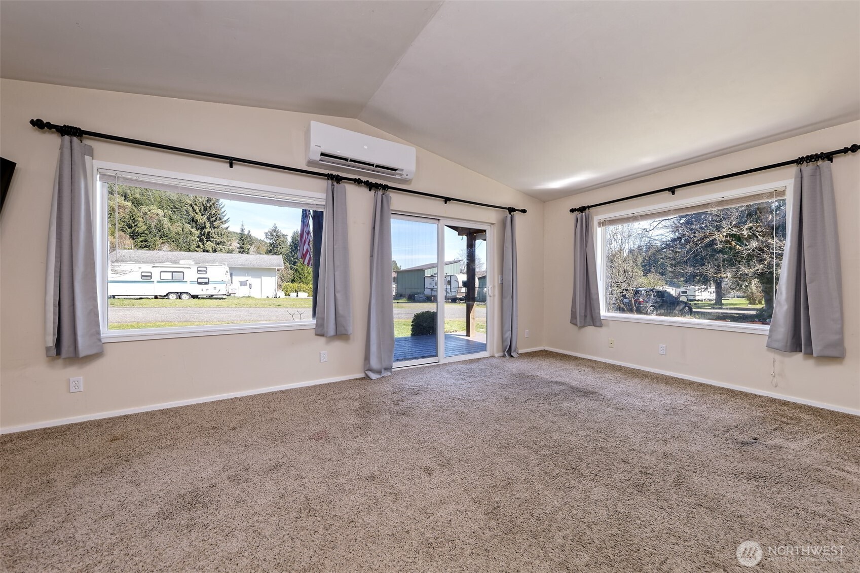 30 Brook Place Tahuya, WA 98588 - Photo 25 of 40 an empty room with windows and mountain view
