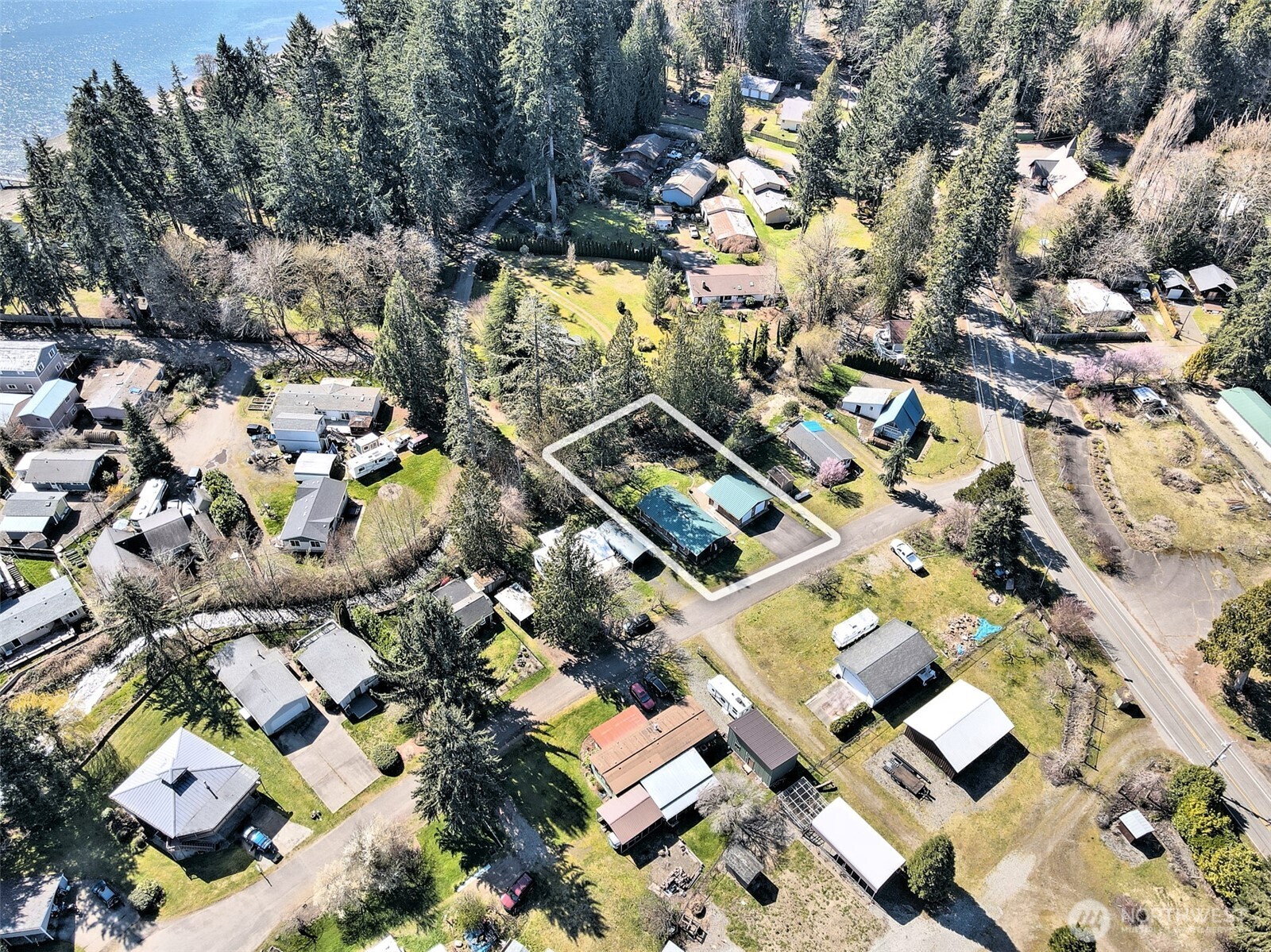 30 Brook Place Tahuya, WA 98588 - Photo 3 of 40 an aerial view of residential houses with outdoor space