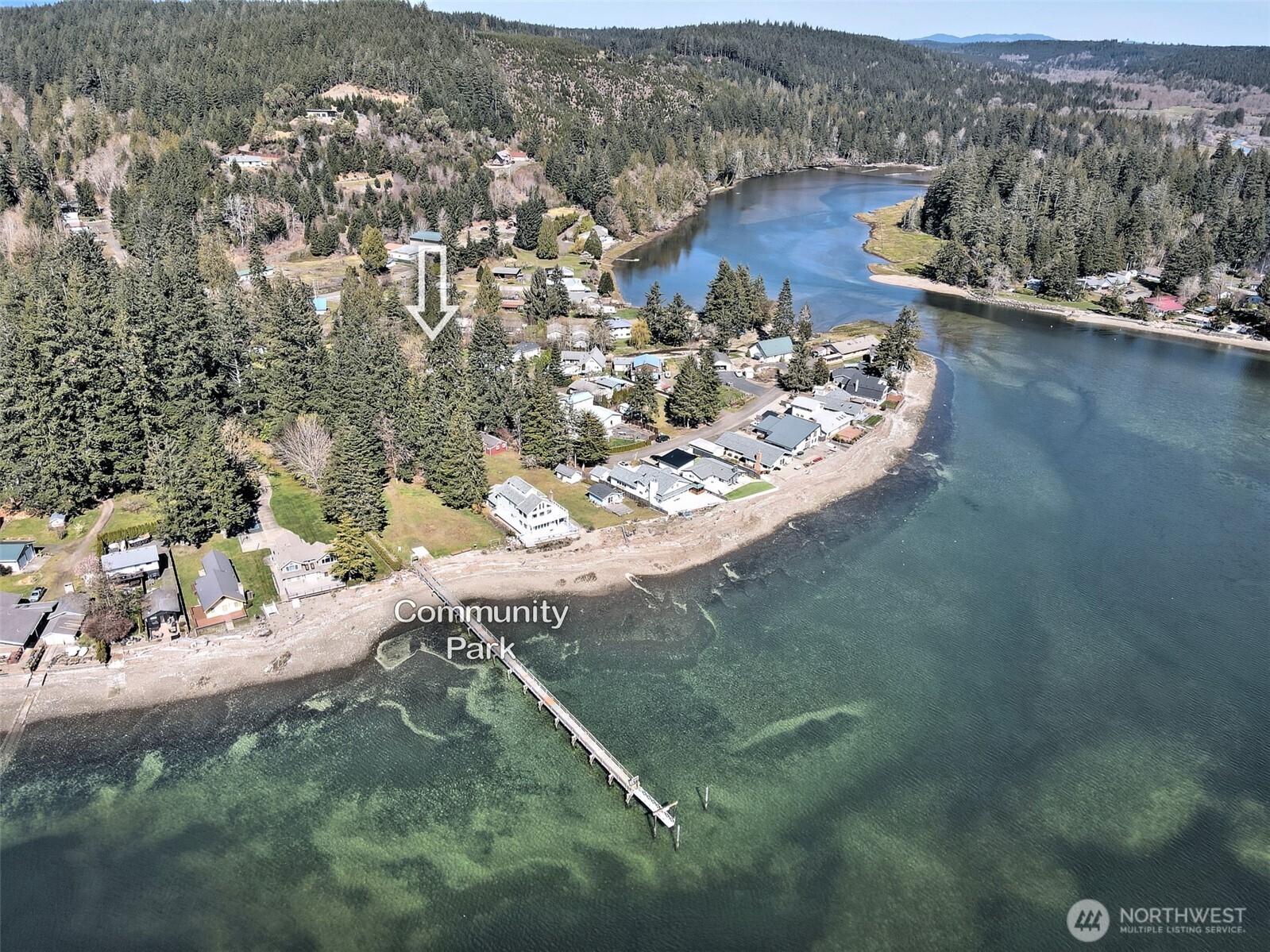 30 Brook Place Tahuya, WA 98588 - Photo 38 of 40 an aerial view of a house with a yard