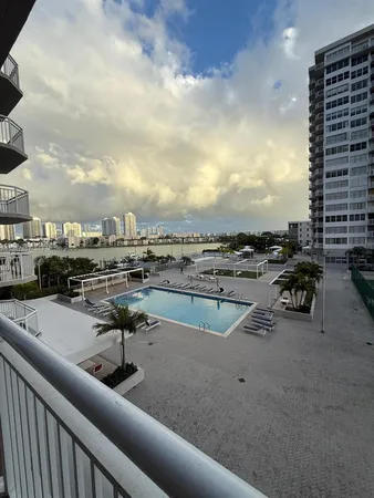 a view of a terrace with seating area