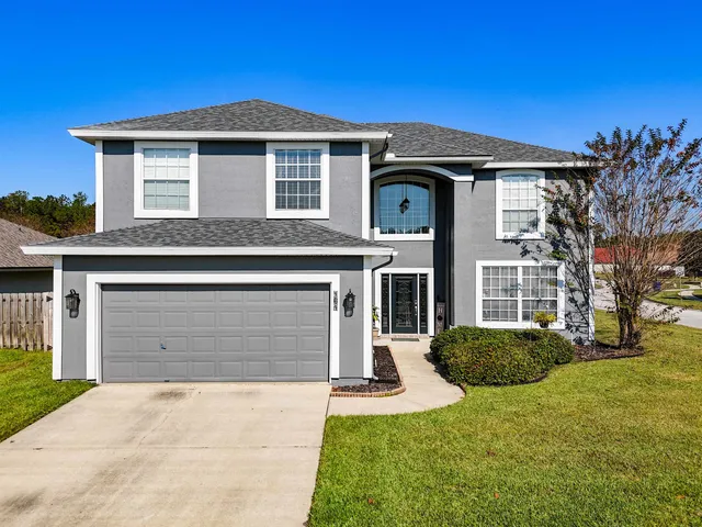 a view of a yard with plants