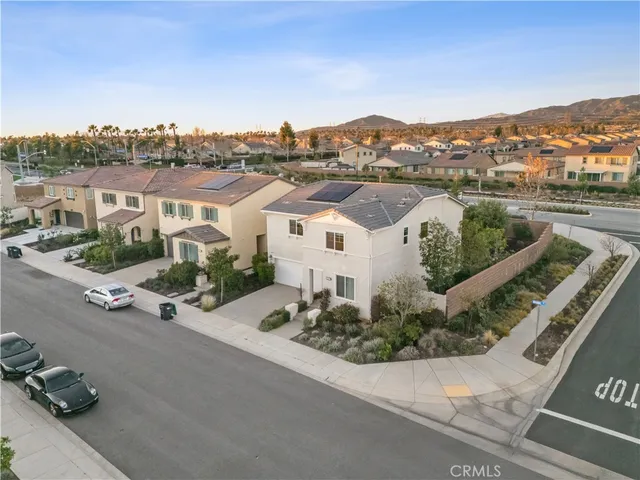 an aerial view of multiple house
