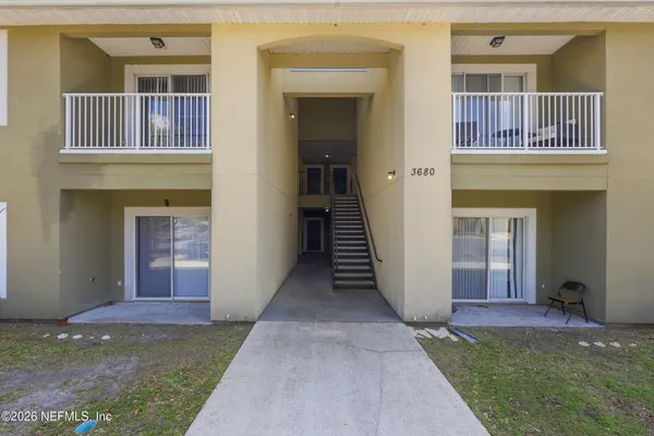 a view of front door of house