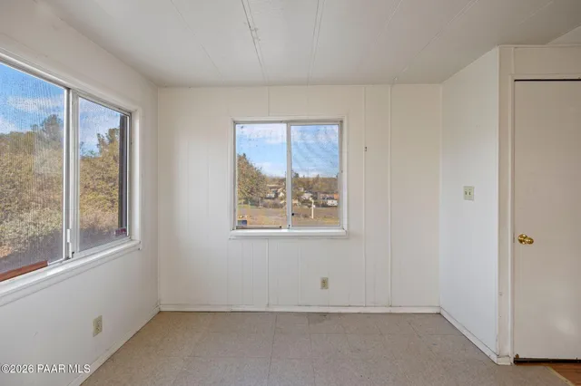 an empty room with a window