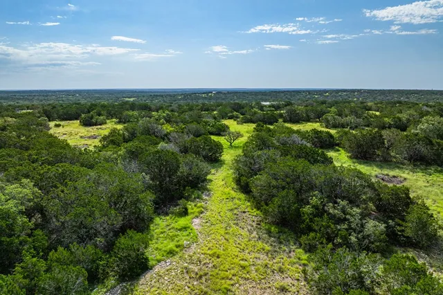a view of a big yard with lots of green space