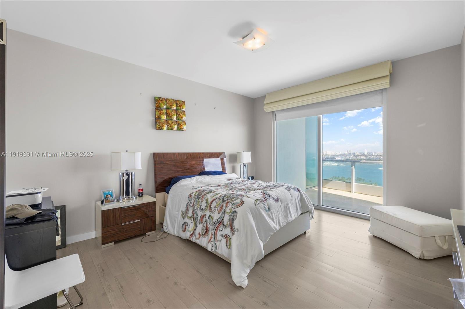 900 Biscayne Boulevard, Unit 2401 Miami, FL 33132 - Photo 15 of 33 a bed sitting in a bedroom next to a window