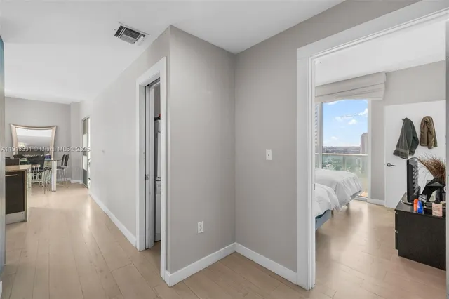 a kitchen with lots of counter top space and dining table