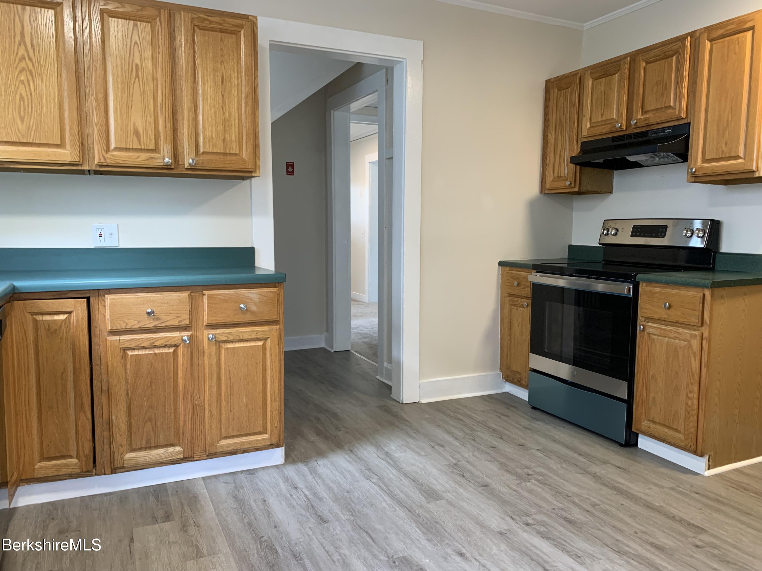 22 Copley Terrace Pittsfield, MA 01201 - Photo 20 of 42 a kitchen with granite countertop wooden cabinets and a stainless steel appliances