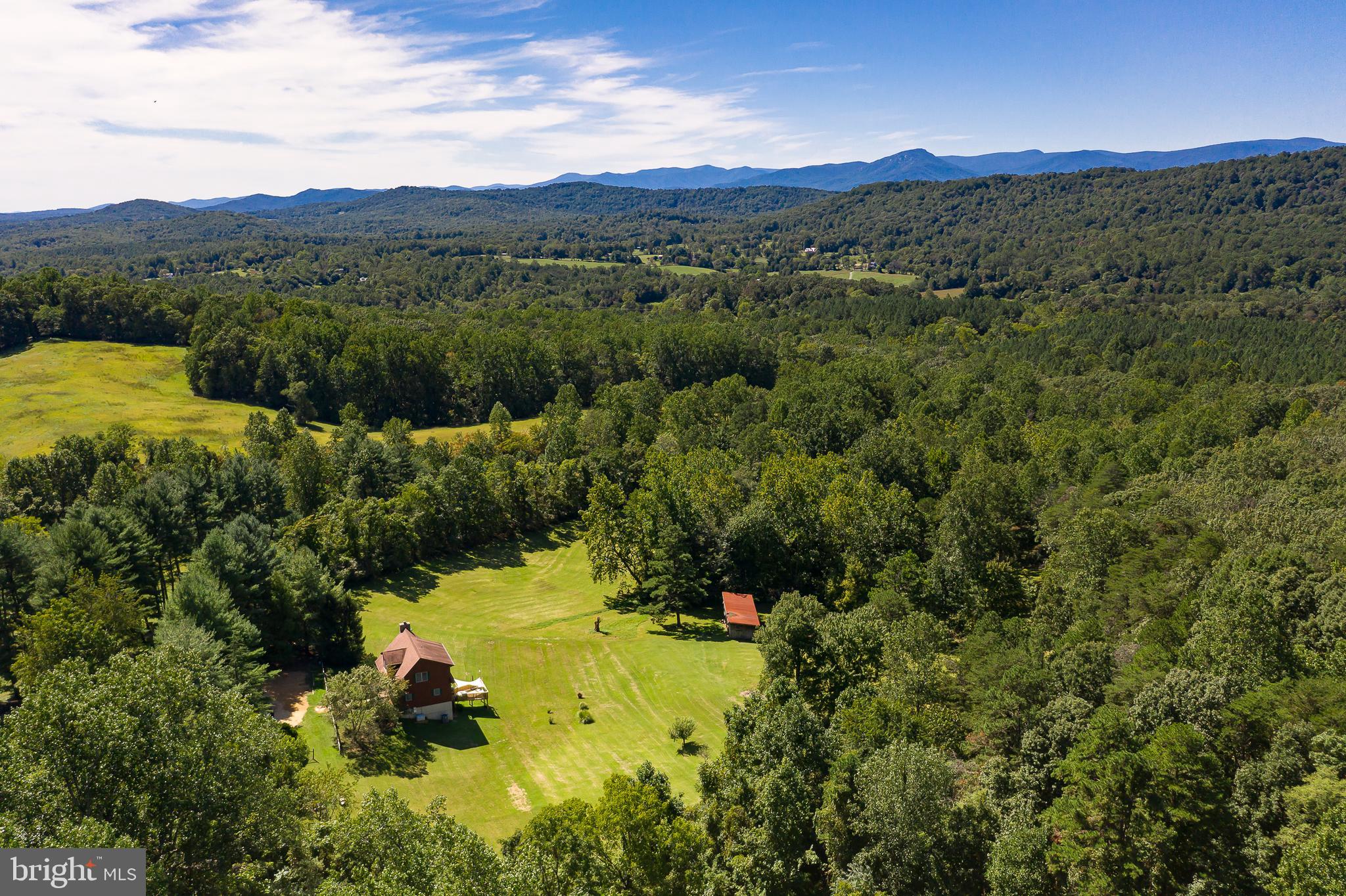 265 Castleton View Road Castleton, VA 22716 - Photo 33 of 36 Aerial Facing West to the Blue Ridge