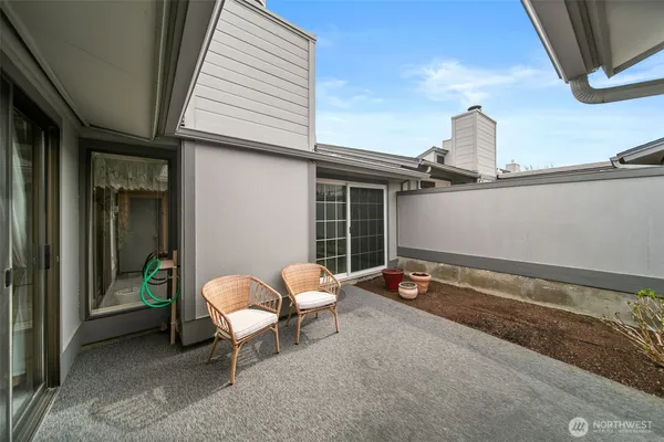 a view of a lake with houses