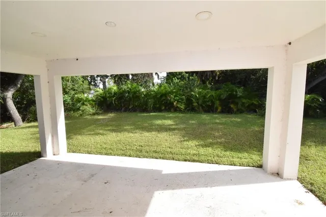 a view of a garden from a living room