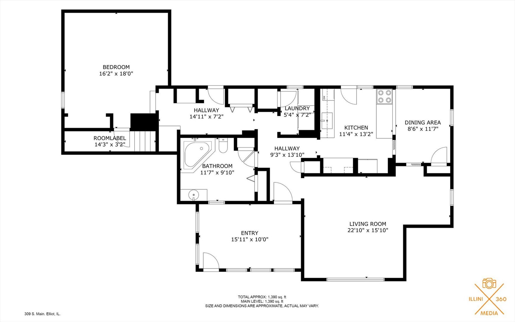 309 South Main Street Elliott, IL 60933 - Photo 44 of 44 a picture of a floor plan