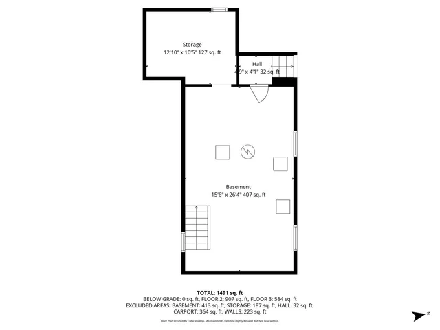 a picture of floor with a white wall and a painting