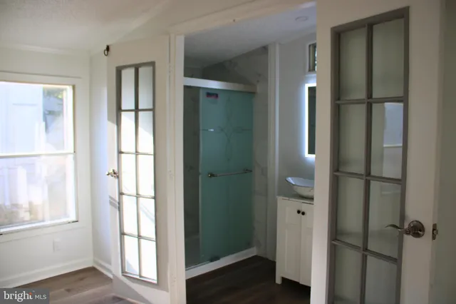 a view of front door with hallway