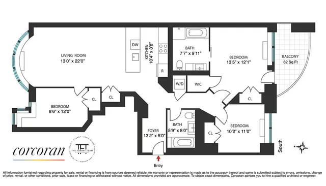 $2,375,000 | 20 Bayard Street, Unit 11D | Williamsburg