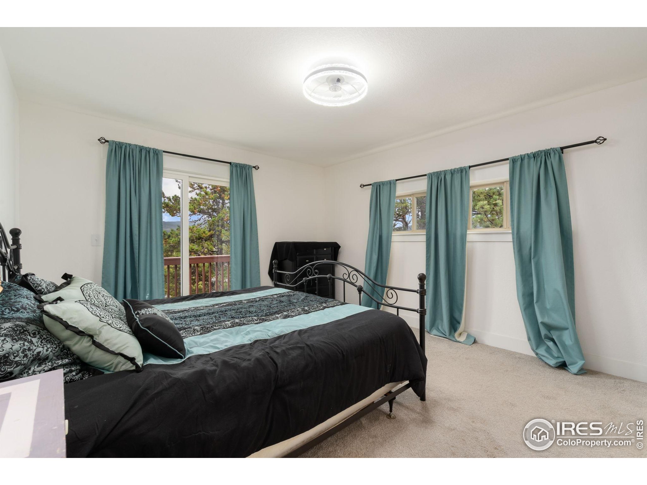 141 Tami Road Red Feather Lakes, CO 80545 - Photo 13 of 49 a bedroom with a bed next to a window